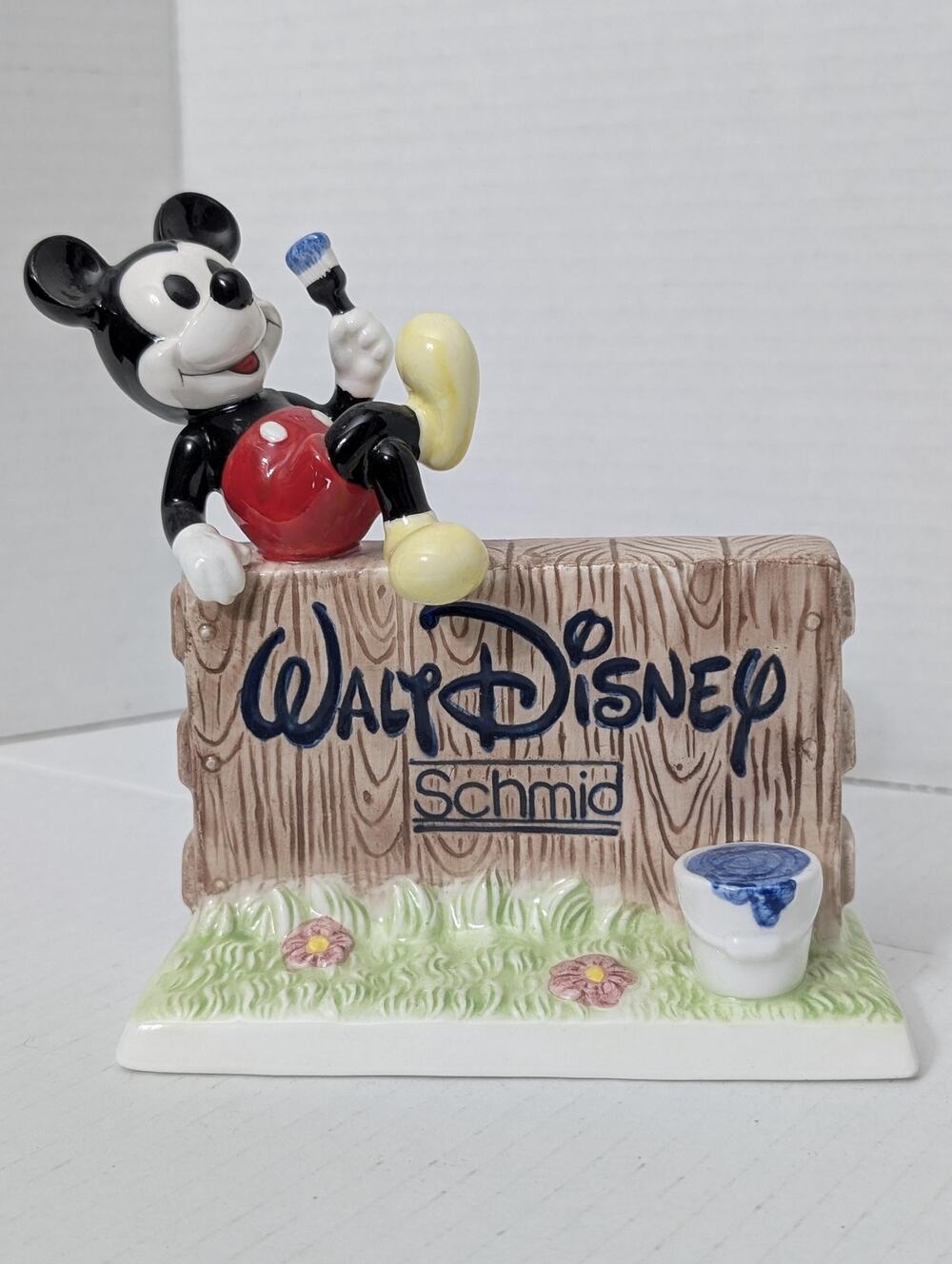 Vintage Disney Schmid Mickey Mouse 1980s Advertising Ceramic Figure